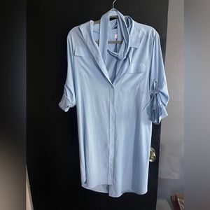 Calvin Klein silky blue dress size 6